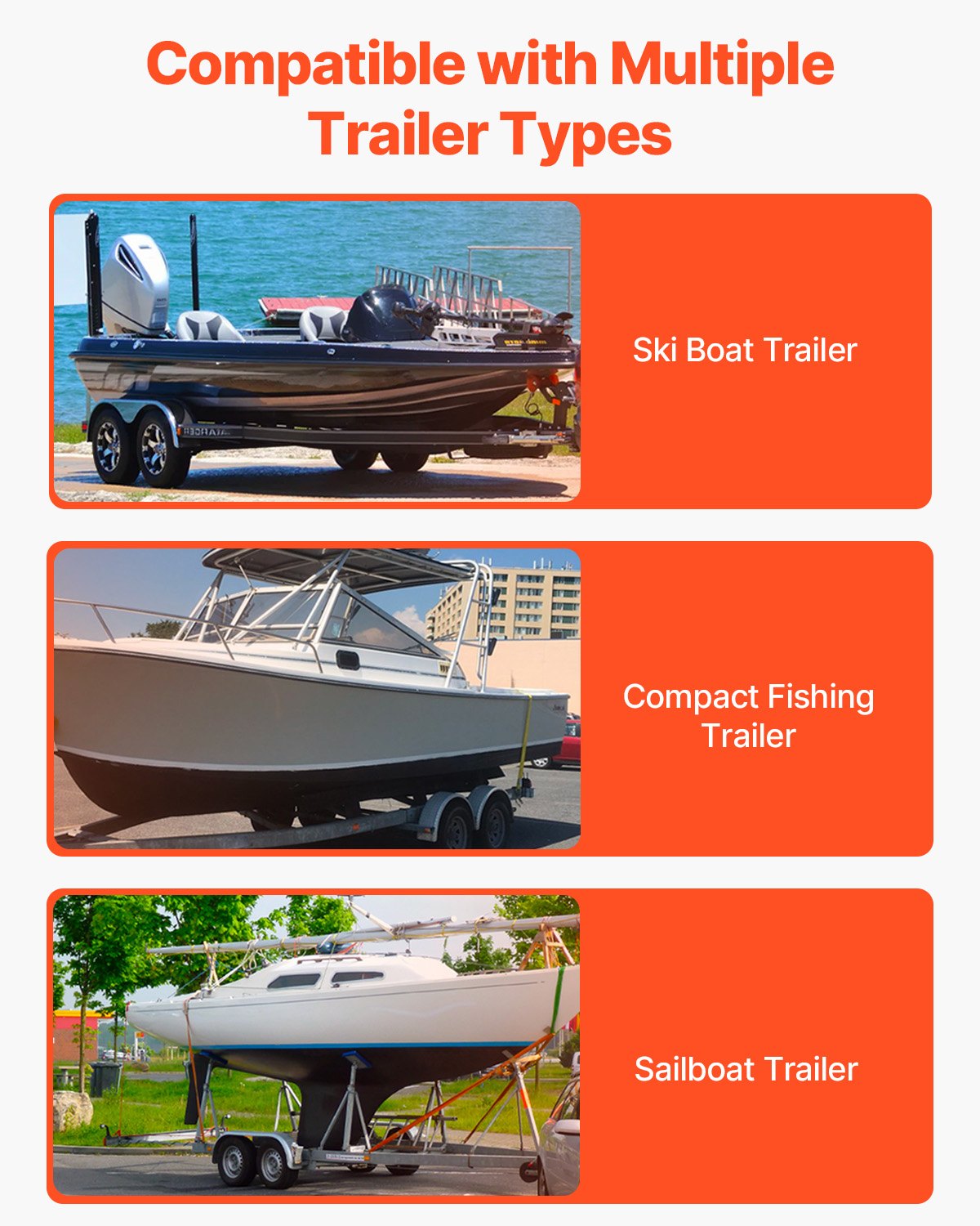 VEVOR L-Form 1,5 m Anhängerpfahl Bootsanhänger Anleitung Kurbelstütze Bootsführung, 30 cm Einstellbare Breite Boat Trailer Guide-on, Ersatzteile und Zubehör für Skiboot Fischerboot Segelbootanhänger