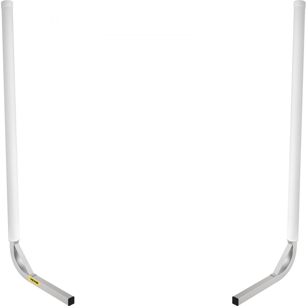 VEVOR Bootsanhänger-Führungsschiene, 2 Stück 152 cm Stahl-Anhängerpfostenführungsschiene, mit Weißen PVC-Rohrabdeckungen, Komplettes Montagezubehör im Lieferumfang Enthalten