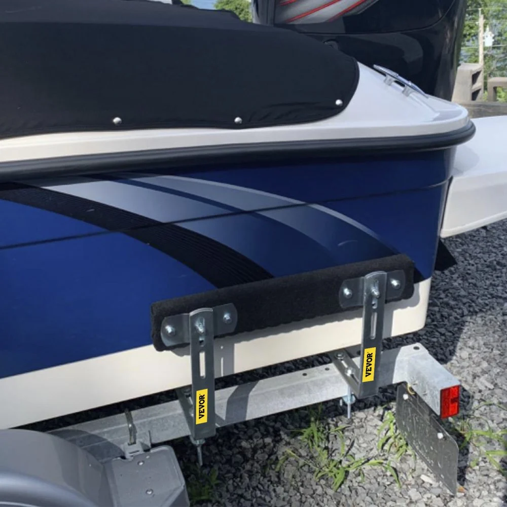 VEVOR Bootsanhängerführung, 122 cm, 2 Stk. Edelstahl-Anhängerführung, Anhängerführung mit Teppich-gepolsterten Brettern, inkl. Montageteile, für Skiboot, Fischerboot oder Segelbootanhänger