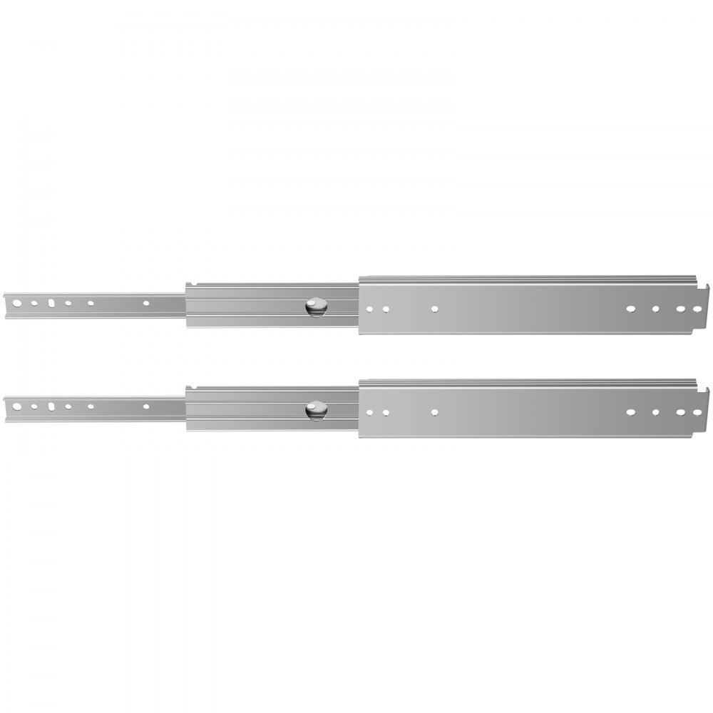 VEVOR Schubladenschiene 2x40,64cm(16") Auszugsschienen Kaltgewalzter Stahl Vollauszug 40,64x7,6x1,9cm Führungsschienen 225kg Belastbar Ideal für Industrieschubladen Autoschubladen Büroschrank usw.