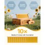 VEVOR Bienenstock-Starterset, mittlere Box, 100 % mit Bienenwachs beschichtetes natürliches Tannenholz, Langstroth-Bienenstock-Set mit 10 Rahmen und Mittelwänden, transparente Bienenfenster aus Acryl