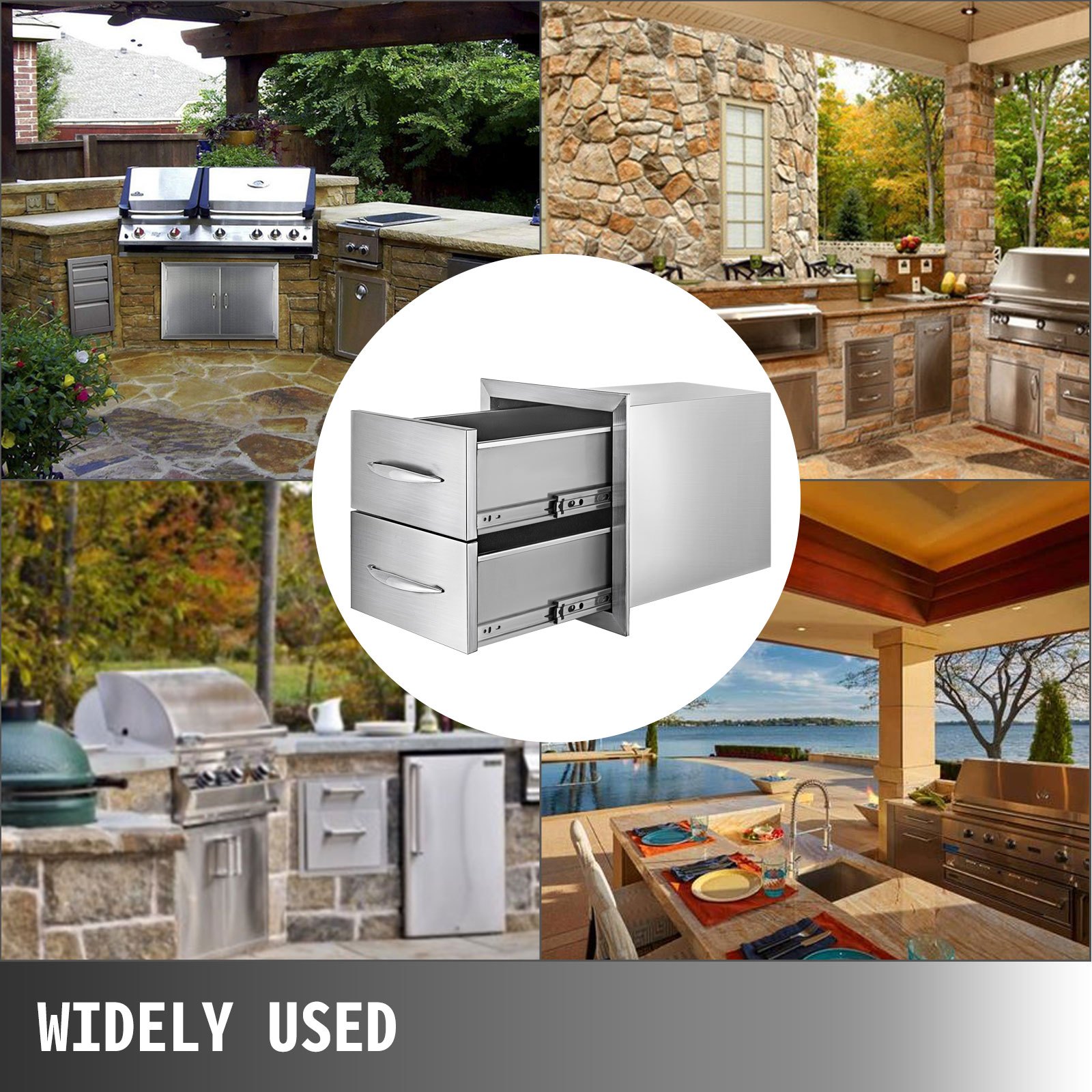 Bbq Doppelschubladen Schubfach 35x40cm Aussenküche Aussenbereich Bauwagen