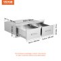VEVOR 75 x 25 x 50cm Kamintür Doppelschicht Edelstahl BBQ Tür  Vertikal BBQ Island Tür