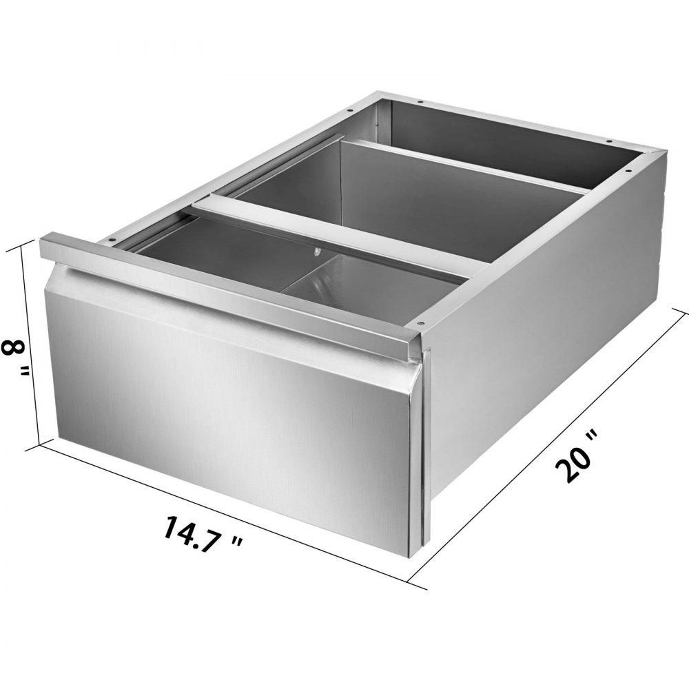 Bbq Edelstahl Schublade Schubladentisch Edelstahltisch Schubladen 37x51cm Tisch