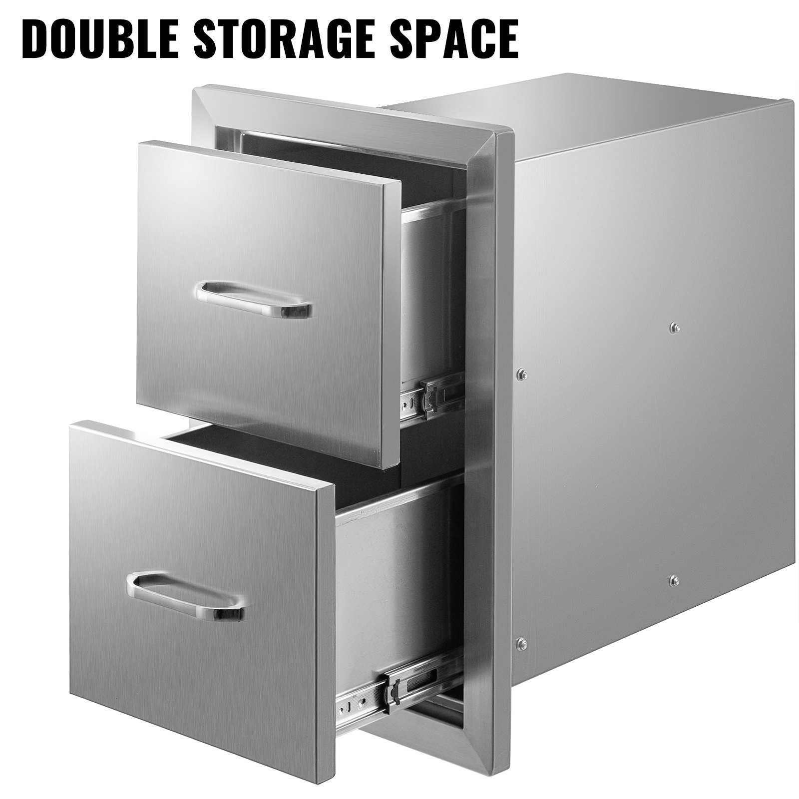 Vevor Grillschrank Edelstahl Bbq Doppelschubladen 385x565x520 Mm Außenküche