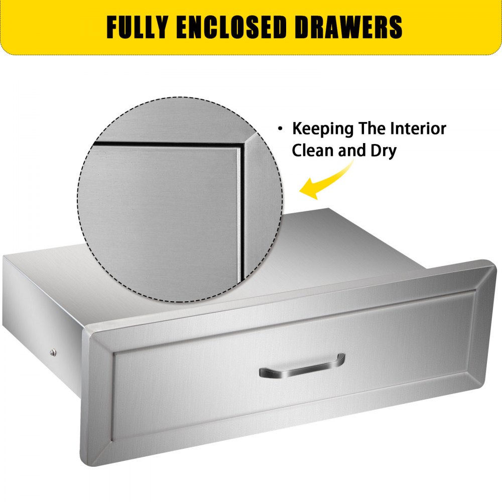 Vevor Bbq Schubladen Aussenküche Schubfach 660x202x400 Mm Edelstahl Einbau