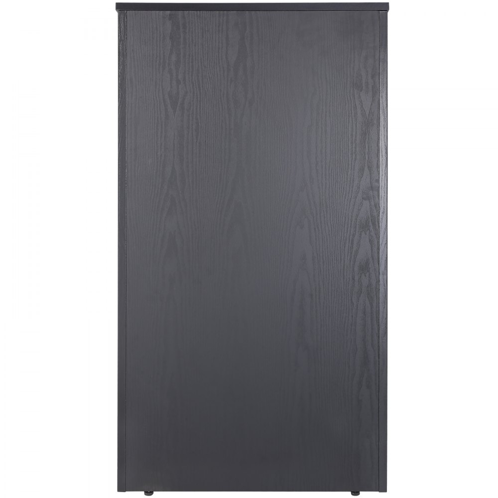 VEVOR Stehpult Rednerpult 600 x 360 x 1200 mm, Podium-Ständer mit Breiter Lesefläche und Aufbewahrungsregal, Stehschreibtisch für Kirche, Büro, Schule, Schwarzes Podium 30 kg Tragfähigkeit Schwarz