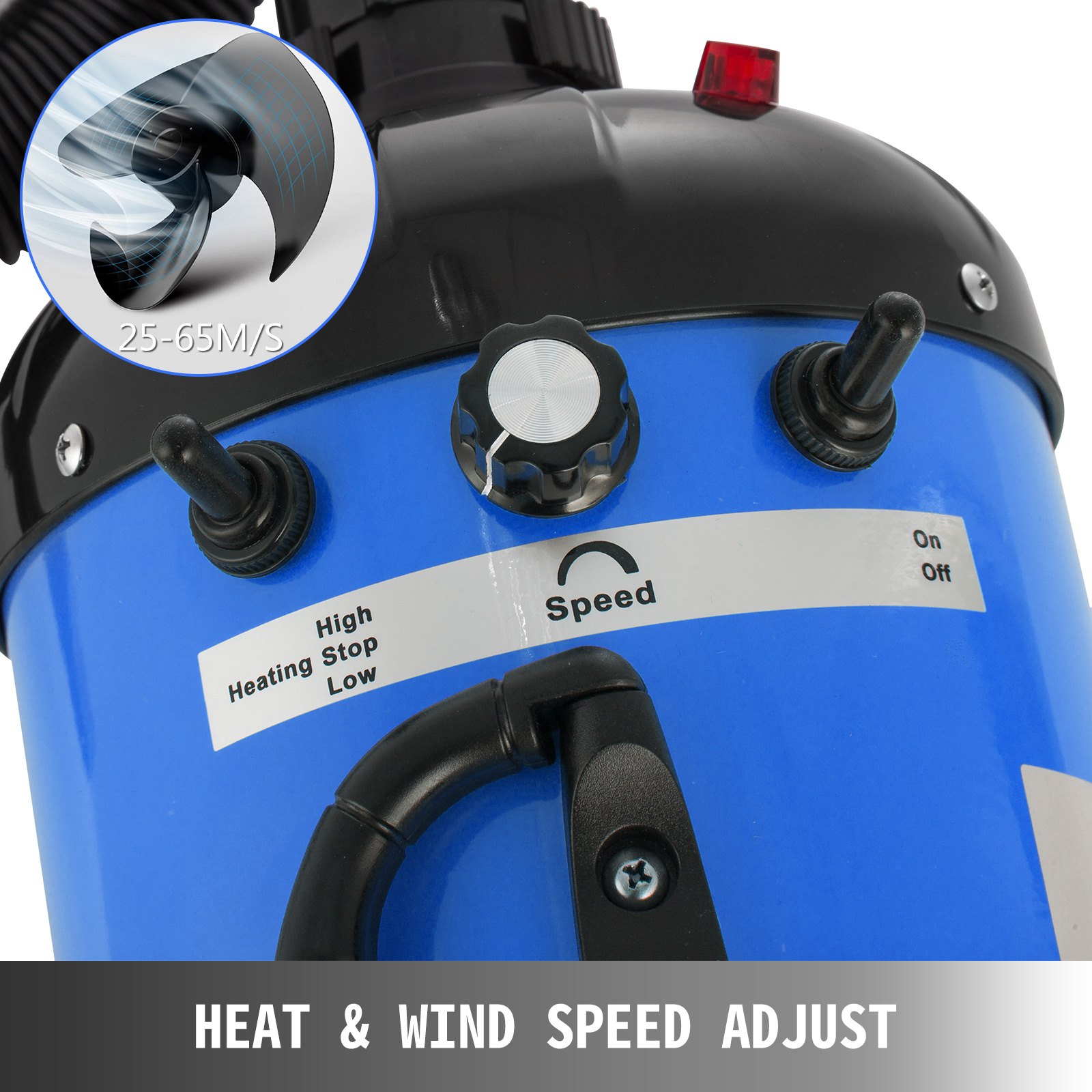 2800w Hundefön Flüsterfön Fell Trockner Stand Mit Schlauch Blau 20-50m/s