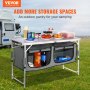 VEVOR Campingküche inkl. Tragetasche Campingschrank Einstellbar Campingschrank, Reiseküche Küchenbox Zeltschrank Outdoor Camping Küche Zeltschrank Camping Reisen Grau Tragbar Küchenbox Reiseküche