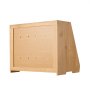 VEVOR Doppellagiger Brotkasten für Küchentheke Brotbehälter Brotbox Brot-Organizer aus Holz für selbstgebackenes Brot, Aufbewahrungsbehälter mit gewellter Acryl-Türplatte, Brotaufbewahrung Natur