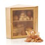 VEVOR Eck-Brotkasten doppellagiger Brotbehälter Brotbox Organizer aus Holz für selbstgebackenes Brot, Aufbewahrungsbehälter mit gewellter Acryl-Türplatte, Brotaufbewahrung Lagerung Natur