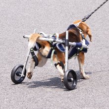 VEVOR Rollstuhl für Hunde Hunderollstuhl Gehhilfe Hinterbeine verstellbar (S)