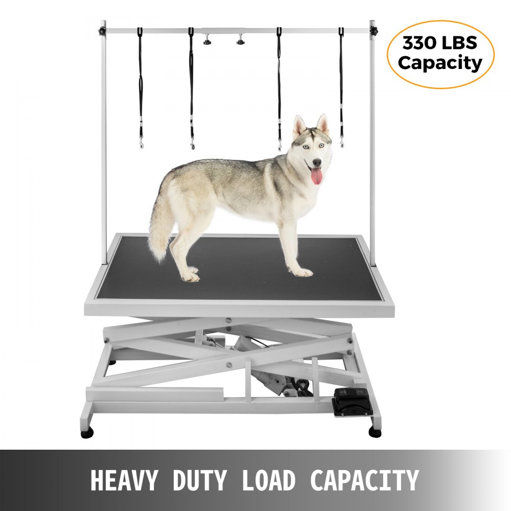 Trimmtisch Schertisch Pflegetisch Weiß Höhenverstellbar Ankleiden Sicher