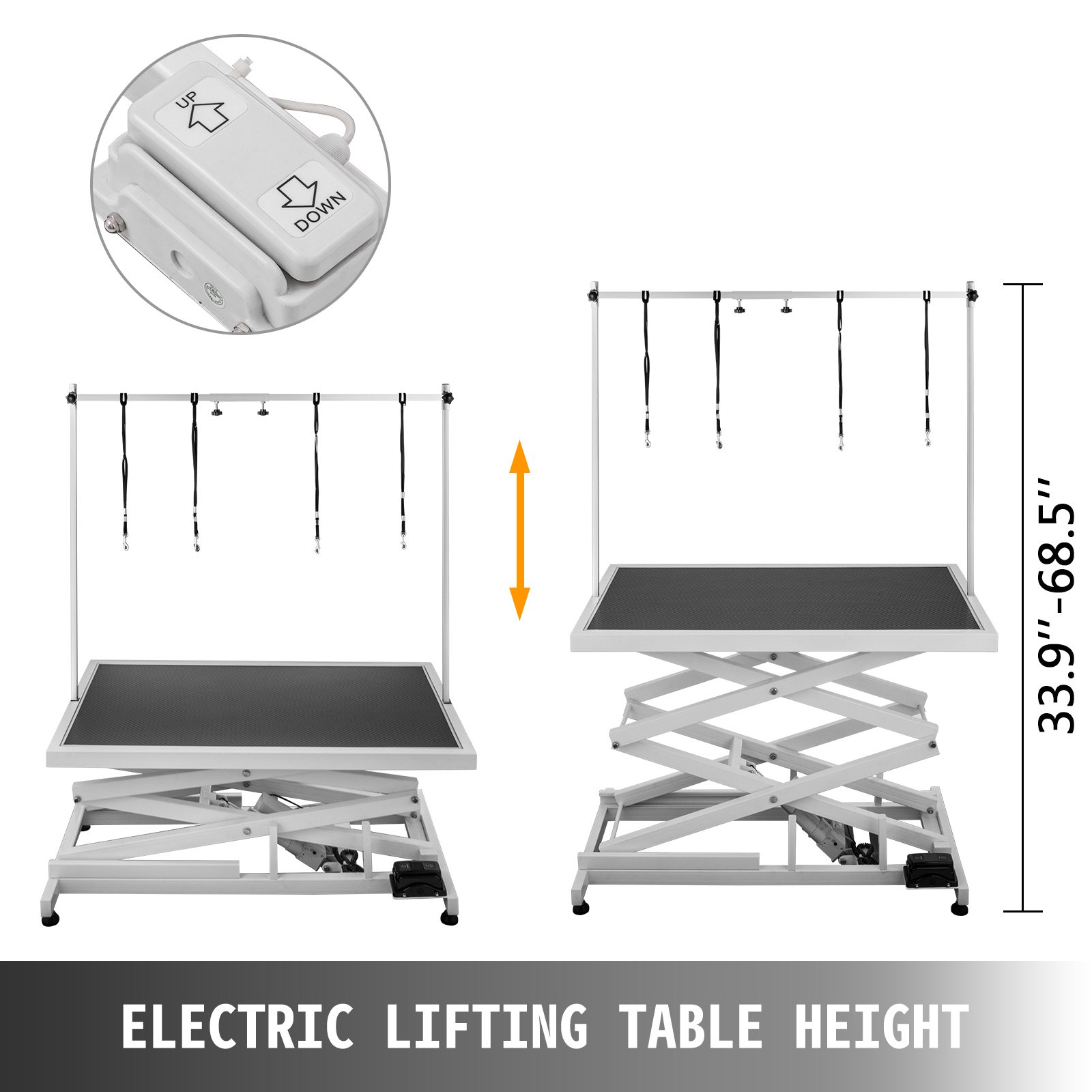 Trimmtisch Schertisch Pflegetisch Weiß Höhenverstellbar Ankleiden Sicher
