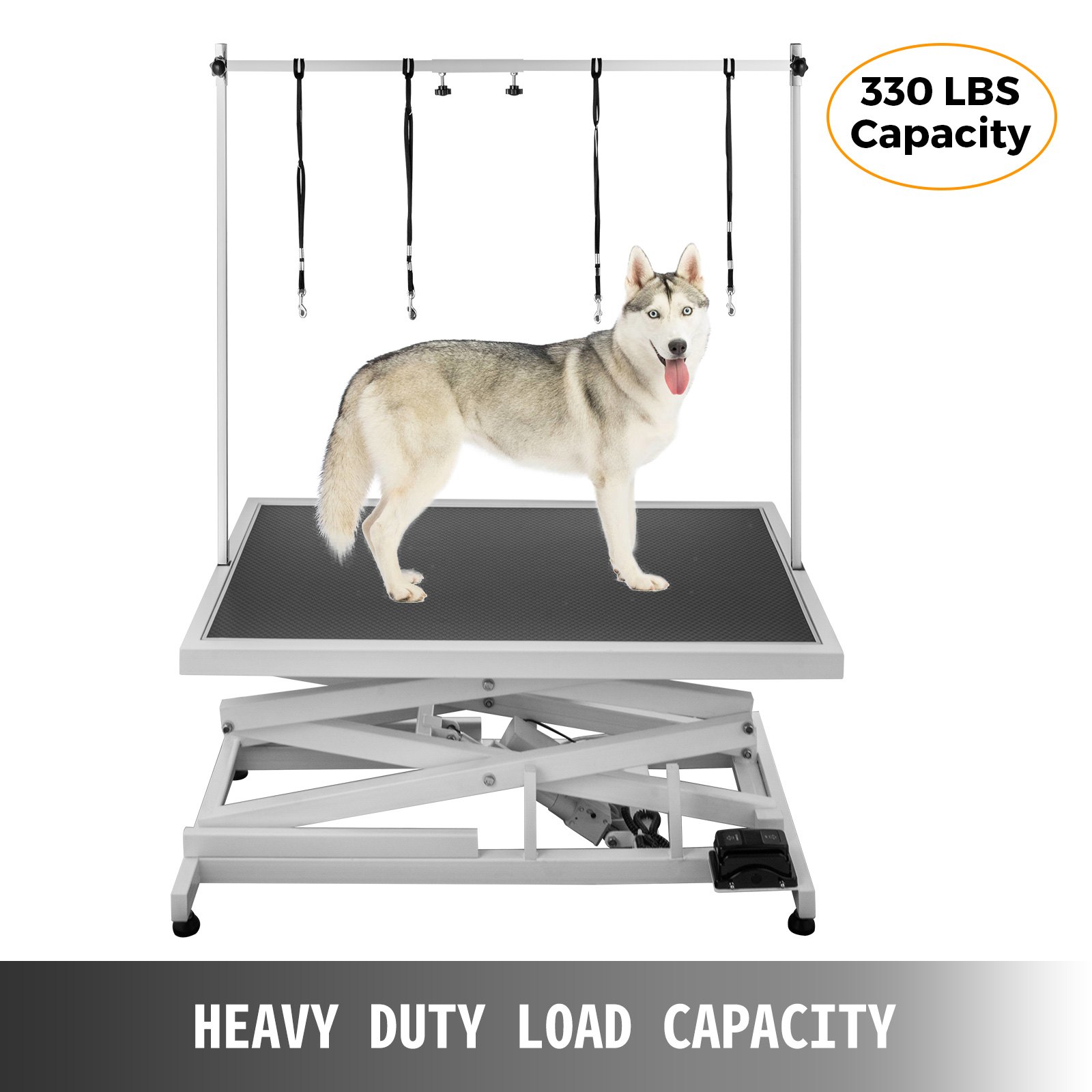 Trimmtisch Schertisch Pflegetisch Weiß Höhenverstellbar Ankleiden Sicher