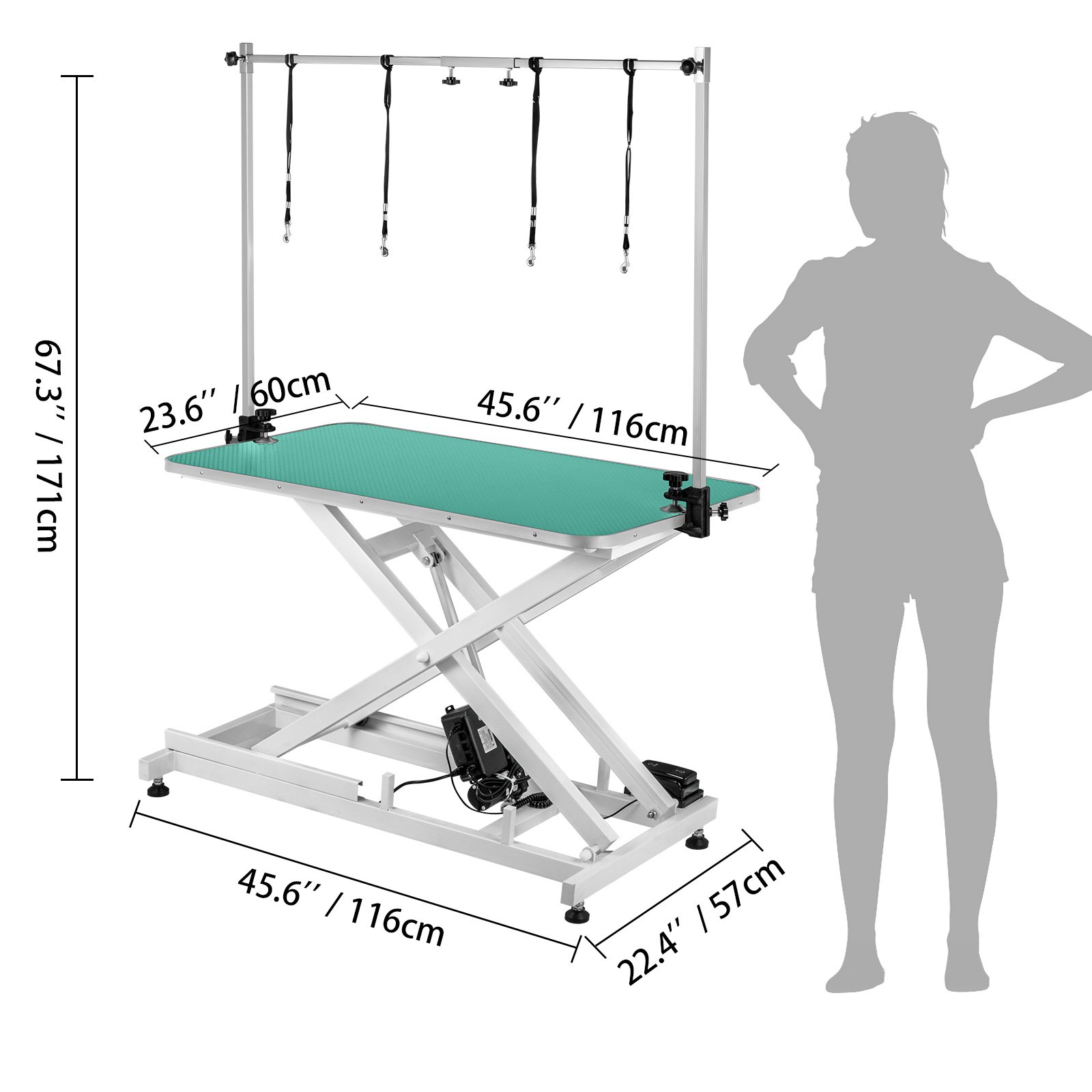 Trimmtisch Schertisch Pflegetisch Höhenverstellbar Putzen Eisen Tierpflegetisch