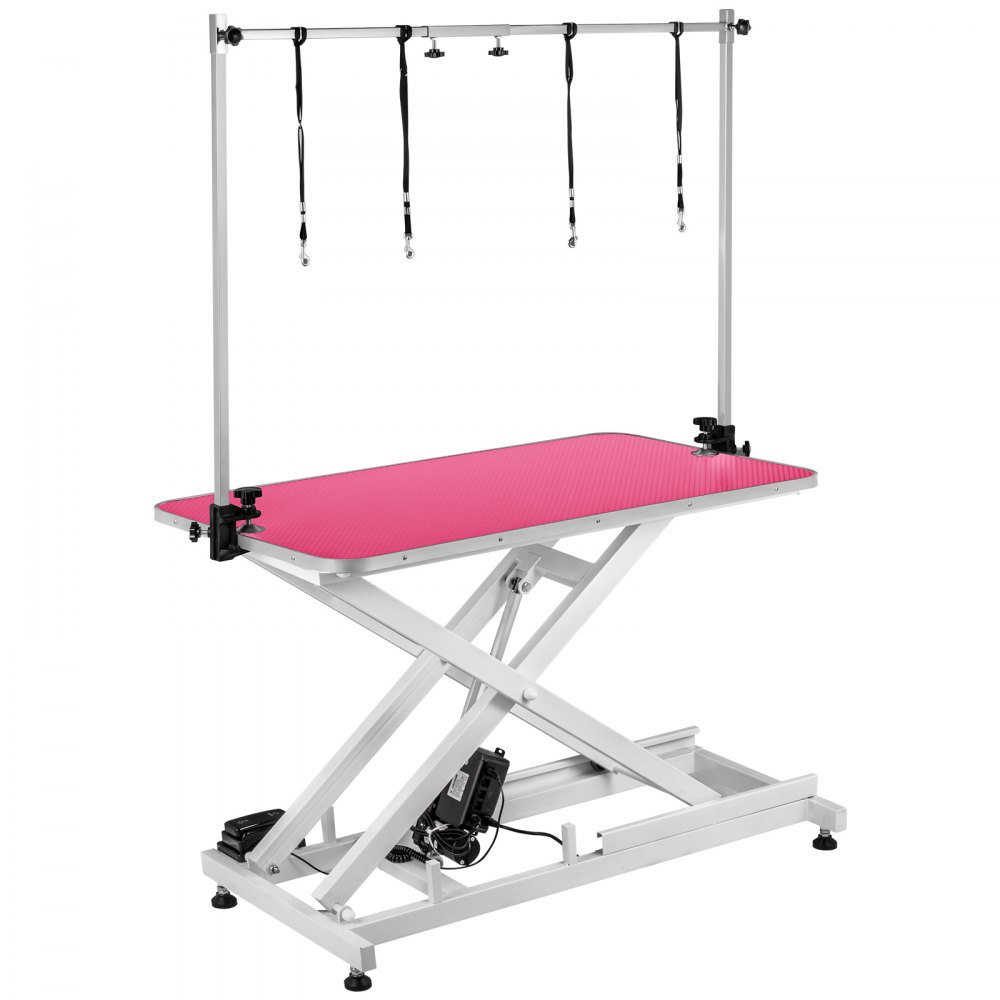 Trimmtisch Schertisch Pflegetisch Rosa Höhenverstellbar Rutschfest „x“ -stütze