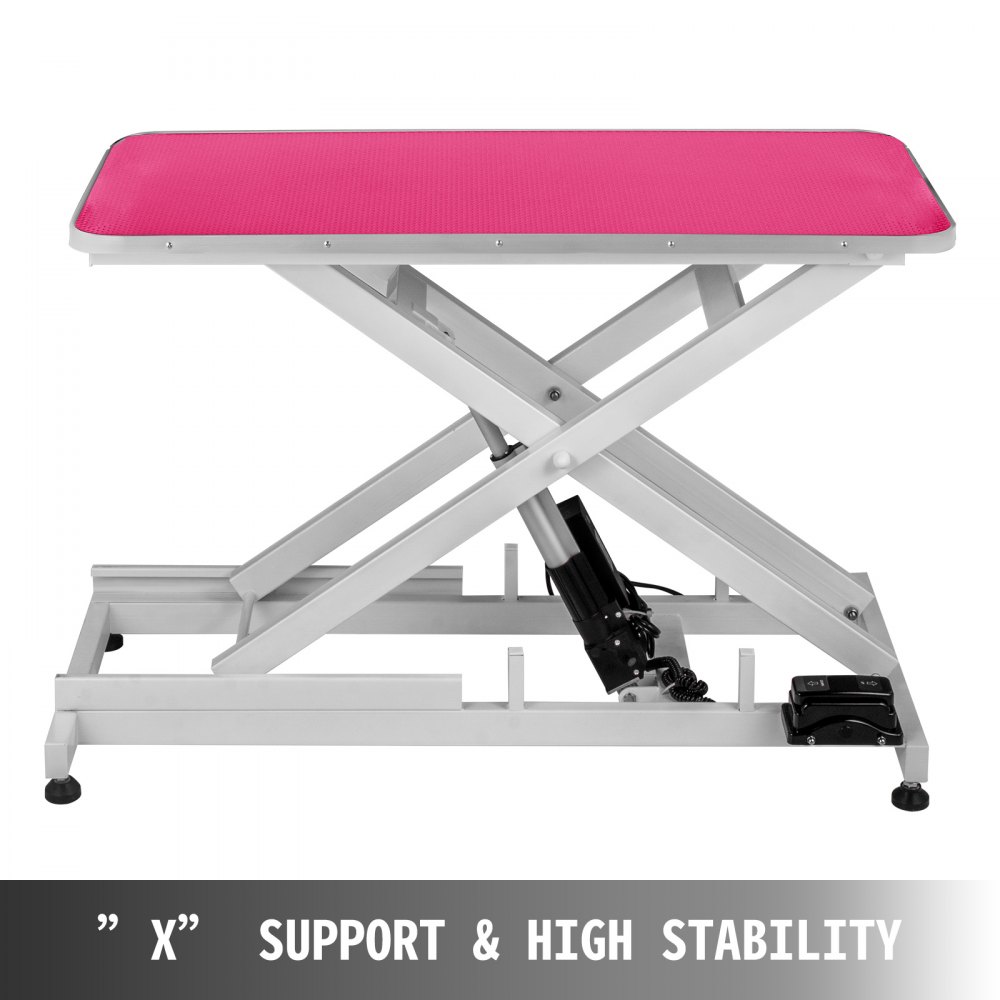 Trimmtisch Schertisch Pflegetisch Rosa Höhenverstellbar Rutschfest „x“ -stütze