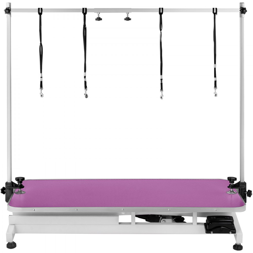 Trimmtisch Schertisch Pflegetisch Lila Höhenverstellbar Mit Galgen Tischplatte