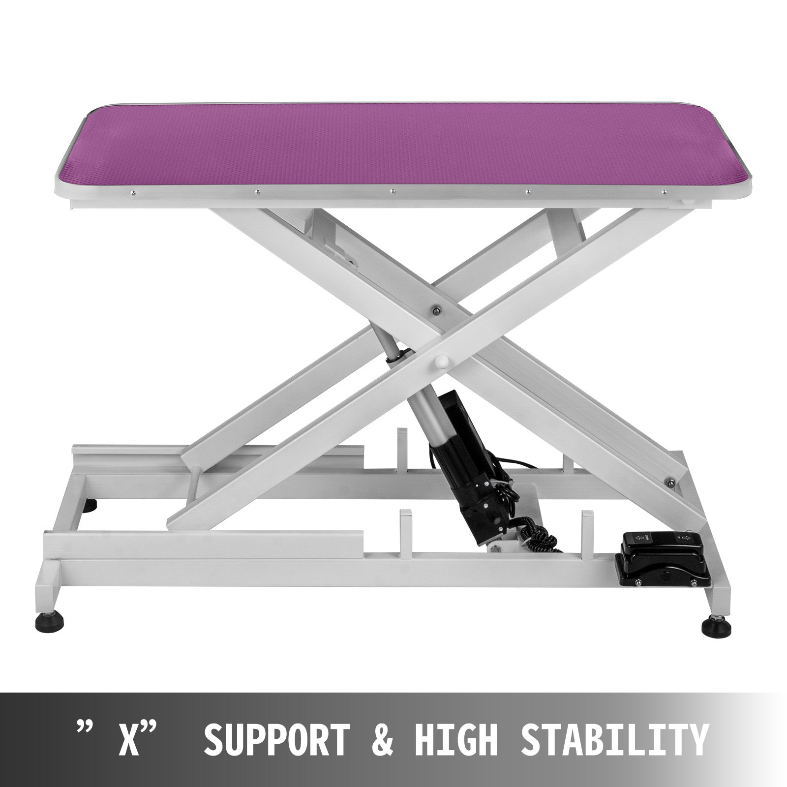 Trimmtisch Schertisch Pflegetisch Lila Höhenverstellbar Mit Galgen Tischplatte