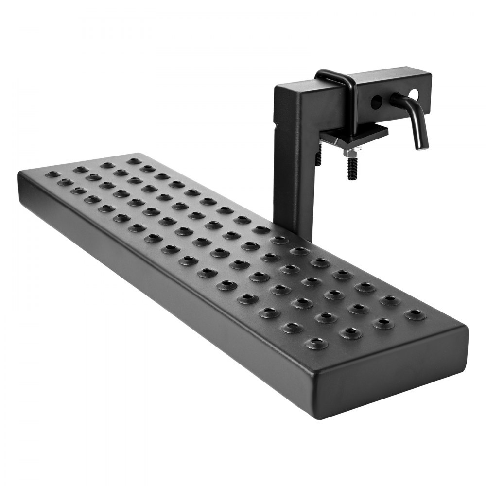 VEVOR Anhängerkupplungsstufe für 50,8 mm Empfänger, universeller Heckstoßstangenschutz (158,7 kg belastbar), breite und rutschfeste Anhängerkupplungsstufe mit Stiftsatz & Stabilisator für Lkw