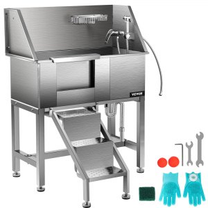 Faltbare Hundebadewanne Mit Halterung – Grau, Ergonomisch Für Kleine & Mittelgroße Hunde