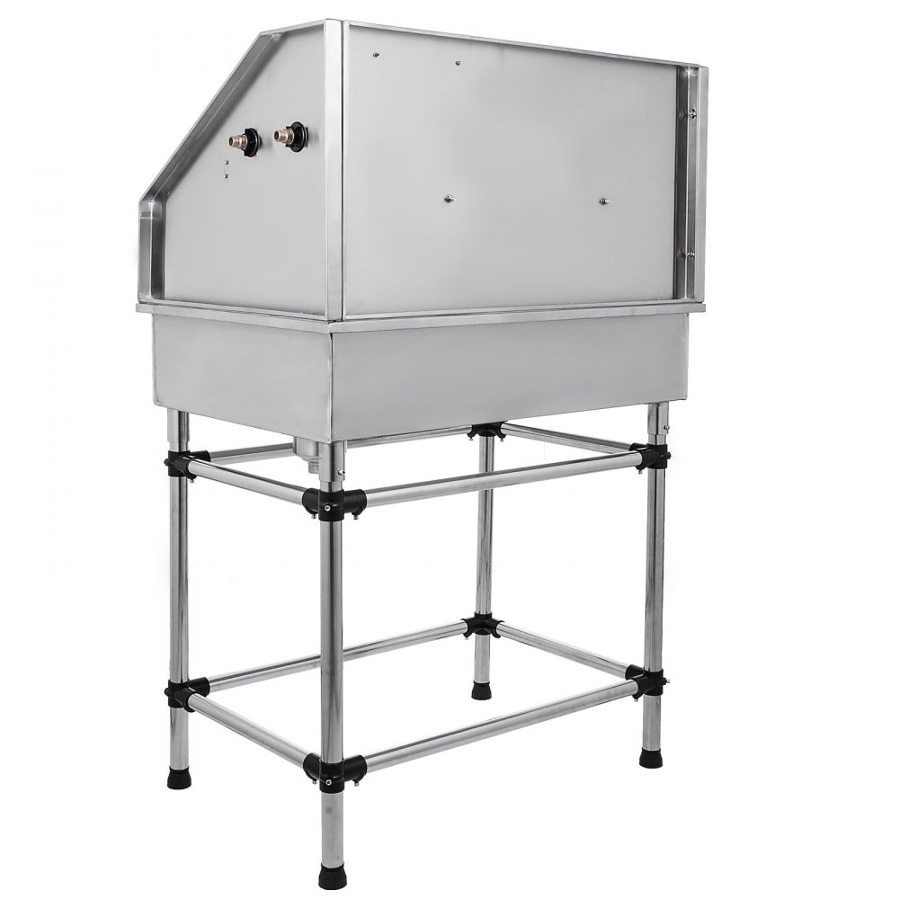 38" Edelstahl Pet Grooming Badewanne mit Wasserhahn für Small-Medium Pet