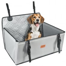 VEVOR Hunde Autositz Rücksitz Rückbank Hundesitz Auto 22kg 750x580x500mm Grau