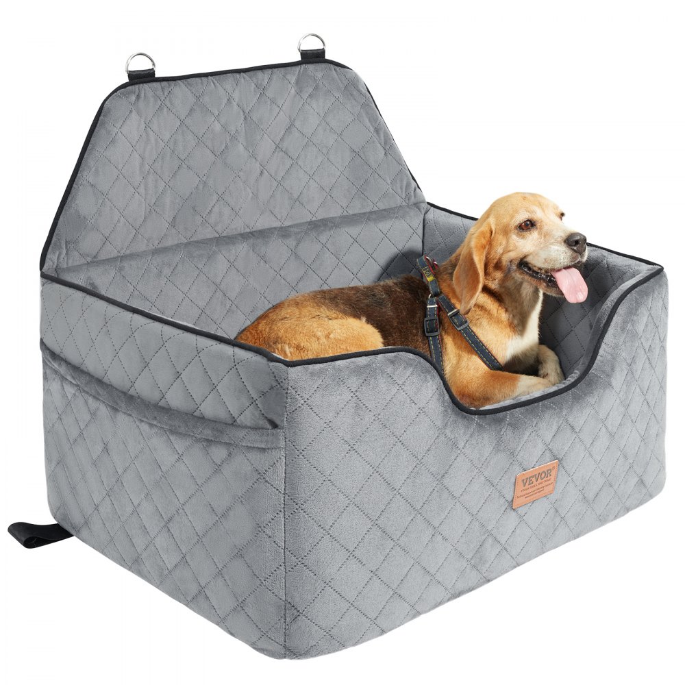 VEVOR Hunde Autositz Rücksitz Rückbank Hundesitz Auto 25kg 72x52x54cm Grau