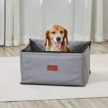 VEVOR Hunde Autositz Hunde Vordersitz Rückbank Hundesitz Auto 450x450x550mm Grau