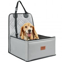 VEVOR Hunde Autositz Hunde Vordersitz Rückbank Hundesitz Auto 450x450x550mm Grau