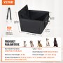 VEVOR Hunde Autositz Rücksitz Rückbank Hundesitz Auto 18kg 605x605x500mm Schwarz