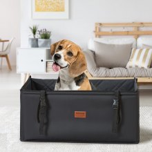 VEVOR Hunde Autositz Hunde Rücksitz Rückbank Hundesitz Auto 75x58x50cm Schwarz