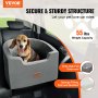 VEVOR Hunde Autositz Vorder/Rücksitz Hundesitz Auto 560x508x410mm 25kg Grau