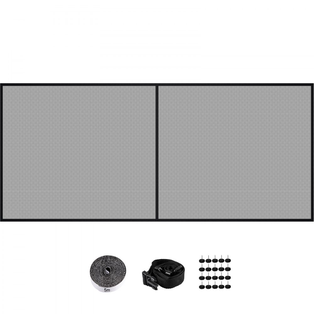 VEVOR Garagentor-Sichtschutz, Garagennetz, 4,6 x 2,1 m, für 2 Autos, Magnetboden, robust