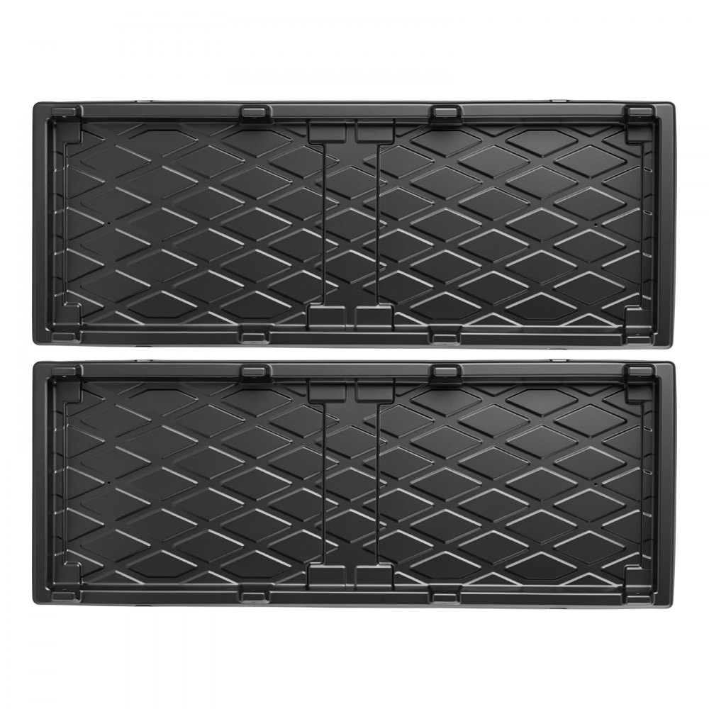 VEVOR 2 Stk. Ausziehbare Ladeflächenauszüge für Pickups 1422 x 533 mm HDPE, 226,8 kg Tragkraft, für Mid-Size-Pick-ups mit Ladeflächen bis 1,52 m Länge, mit 2 Nylongurten, Haken & 4 Befestigungslöchern