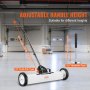 VEVOR Magnetkehrmaschine Teleskop-Magnetbesen Teppichkehrmaschine Rollbar 61cm