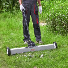 VEVOR Magnetkehrmaschine Teleskop-Magnetbesen Teppichkehrmaschine Rollbar 91cm