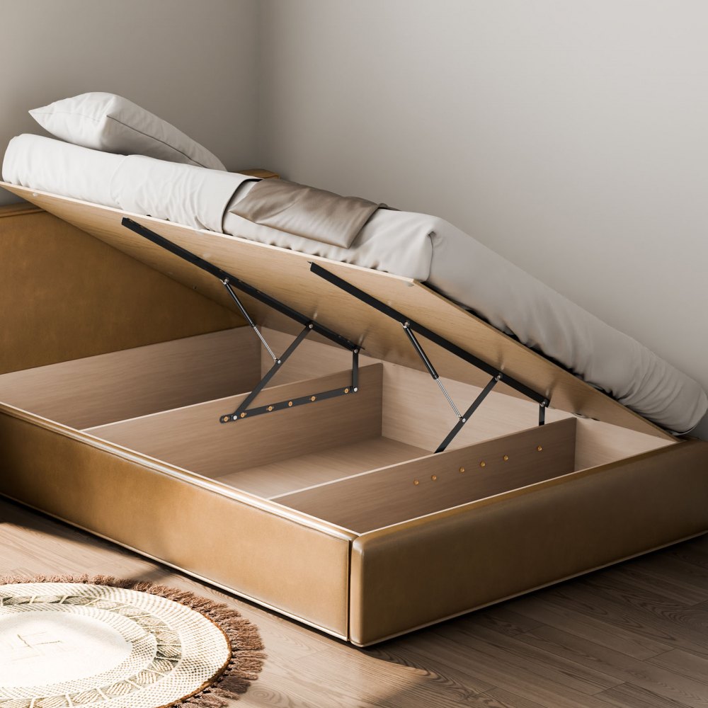 VEVOR Bettlift, 59x79 Zoll kompatible Bettgröße, 265 lbs Tragkraft, DIY-Schrankbett-Mechanik-Hardware-Kit vertikal Deluxe, pneumatischer Hebel, Hochleistungs-Bettstütze, Klappbares Schrankbett für Gästezimmer