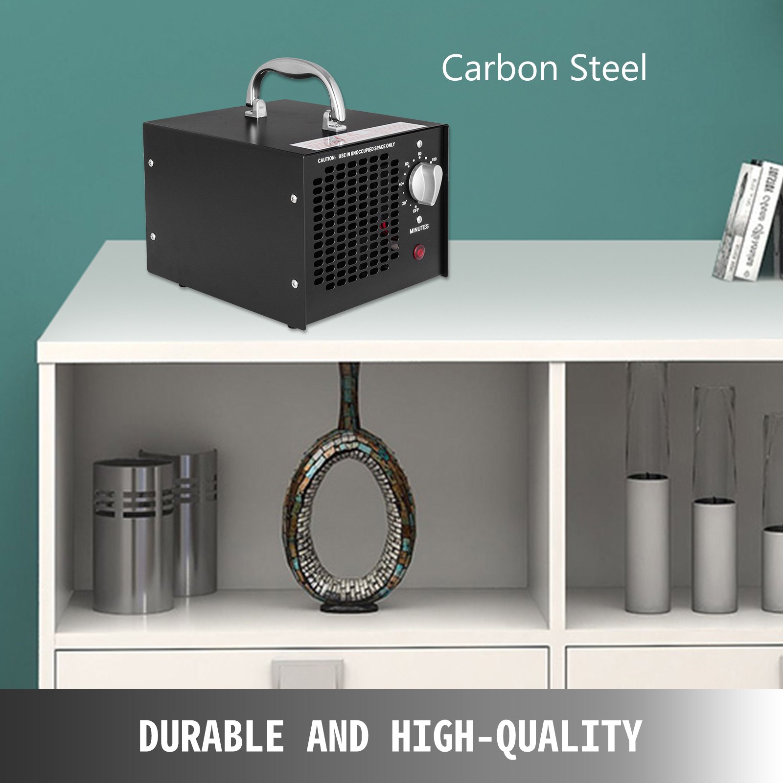 VEVOR Ozongenerator, 5,000mg/h Ozongeneratoren Ozon Generator Luftreiniger Ozongerät Air Cleaner Purifier, O3 Luftreiniger Ionisator Geruchsentferner mit Timer bis 120 min für Zimmer, Rauch, Autos