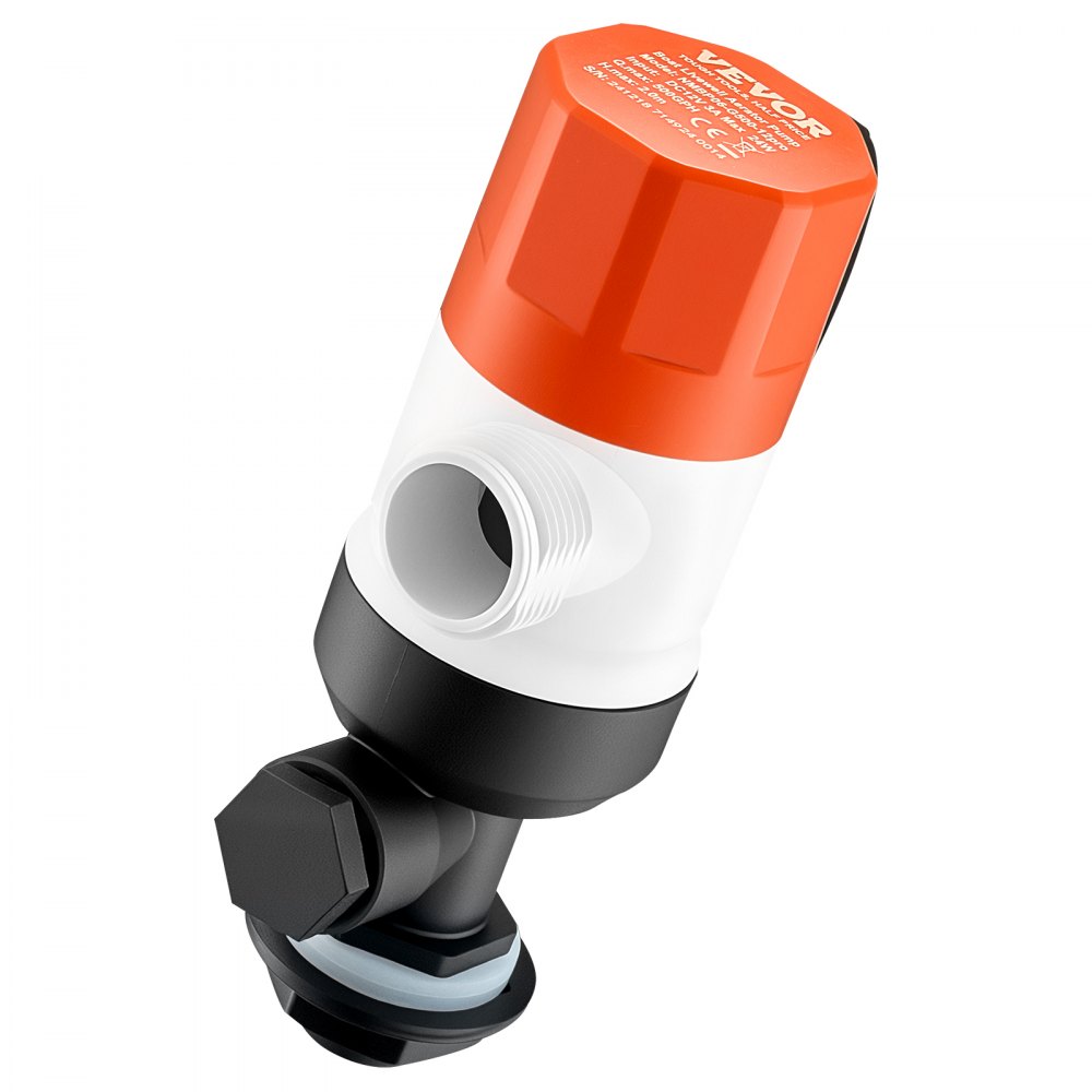VEVOR 12 V 500 GPH gerade Livewell-Belüftungspumpe für Boote mit Doppeleinlass, ABA-Gehäuse, abnehmbarer Motorkartusche, korrosionsbeständiger Livewell-Belüftungspumpe für Süß- und Salzwasser