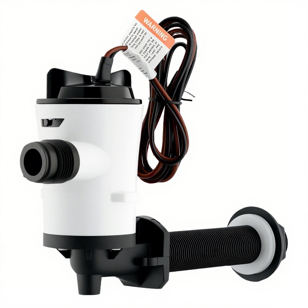 VEVOR 12 V 800 GPH Livewell-Belüftungspumpe für Boote mit abnehmbarem Motor, korrosionsbeständig, 90°-Bogenrohr, Tauchfähige Köderbrunnen-Livewell-Belüftungspumpe für Süß- und Salzwasser