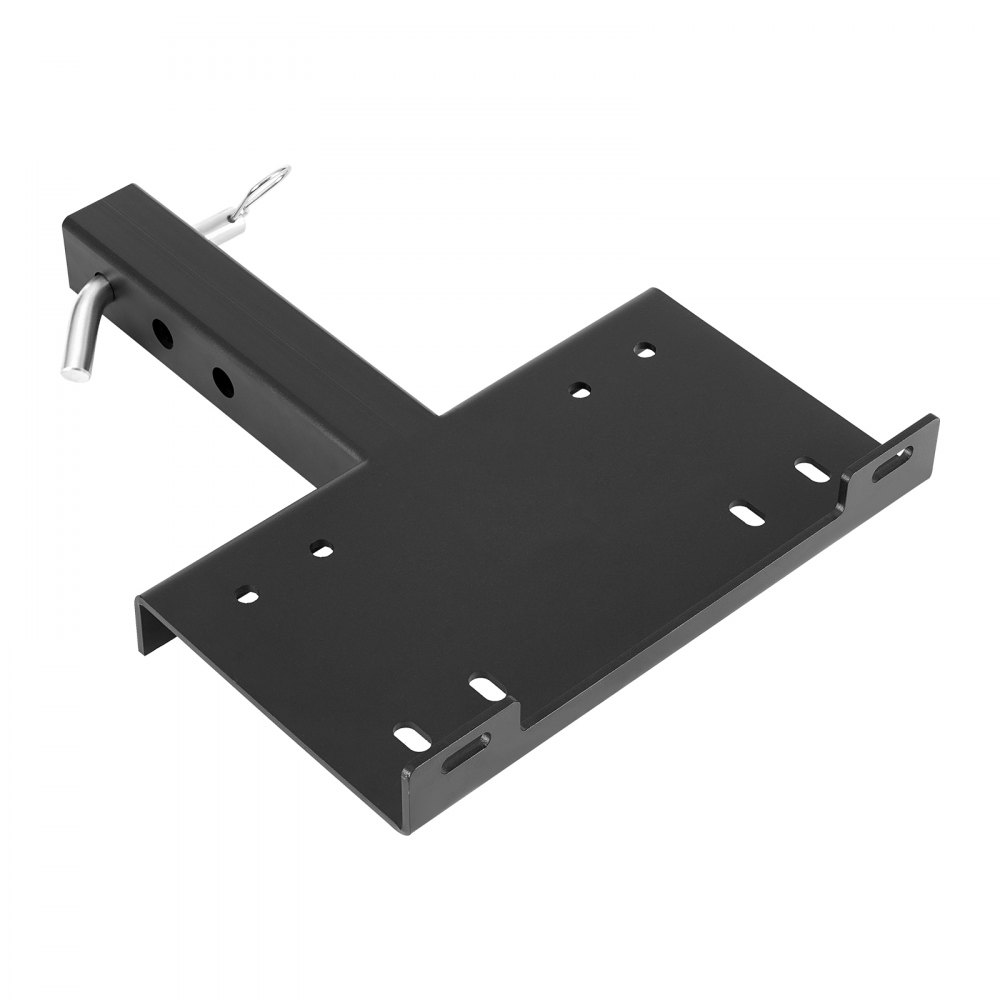 VEVOR Universal-Halterung für Anhängerkupplung, 6803 kg, Seilwinde Montageplatte Empfänger 50,8 mm, mit 2-Löcher-Montage, Stahl pulverbeschichtet, für Mountainbikes, UTV, LKWs, Schwarz