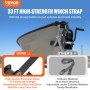 VEVOR Seilwinde 725,7kg Handseilwinde 224x151x177mm Bootswinde 2-Wege-Ratsche/1-Gang Handwinde mit ca. 10m Polyesterband Gurtwinde mit ergonomischen Griff Handseilzug Winde für Fahrzeuge und Boote