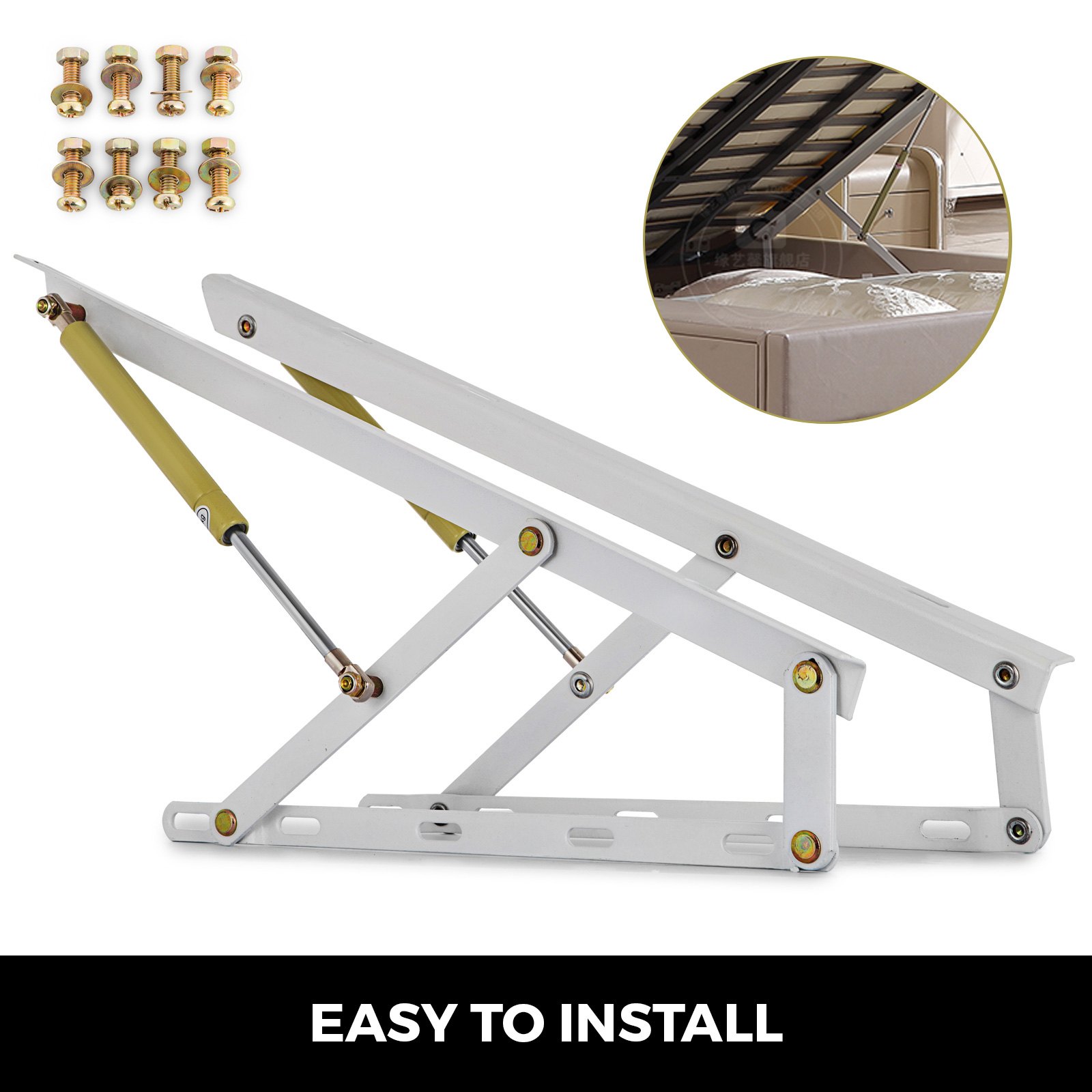 24" Bett Lift Bettgestell Für Bettkasten Hydraulic Kits Vom Bettende Aus öffnen