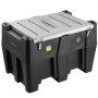 VEVOR Tragbarer Dieseltank, 484,5 L Fassungsvermögen & 45 L/min Durchflussrate, Gaskraftstofftank mit 12 V Transferpumpe & 4 m Gummischlauch, Diesel-Transfertanks für Kraftstofftransport, Schwarz