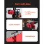 VEVOR Tragbarer Dieseltank, 220 L Fassungsvermögen & 48L/min Durchflussrate, Gaskraftstofftank mit 12 V Transferpumpe & 4 m Gummischlauch, PE-Diesel-Transfertanks für Kraftstofftransport, Rot