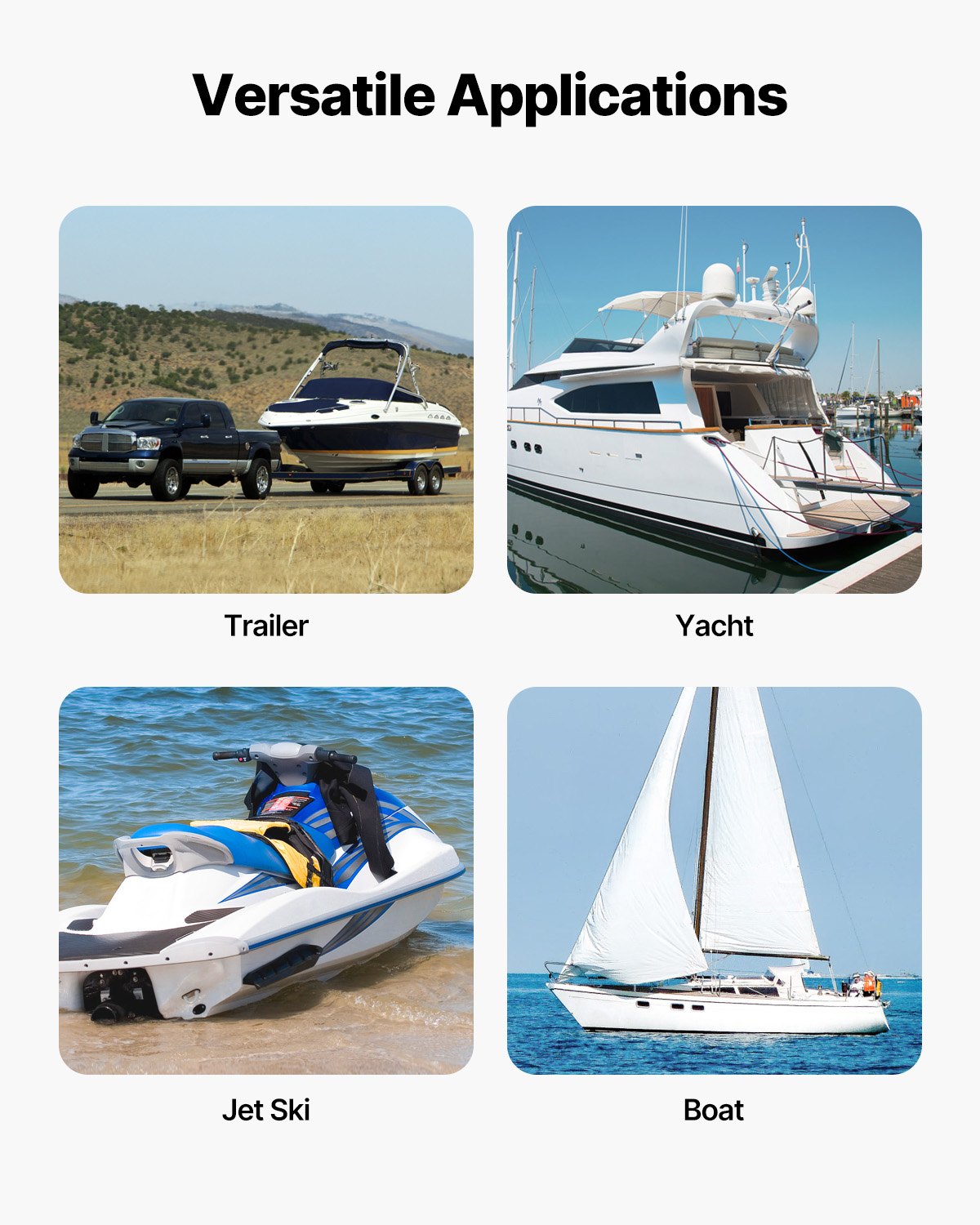 VEVOR Spanngurte mit Ratsche, 5,08x121,92 m Zurrgurte mit Sicherheitsschloss-S-Haken, 2er-Set Hochleistungs-Gurte mit 680,4 kg Bruchfestigkeit & 226,8 kg Nenntragkraft, für Anhänger, Fahrzeuge, Boote