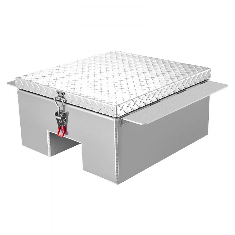 VEVOR Werkzeugkasten für die Ladefläche, Aluminium-Staukasten mit Diamantplatte, Aufbewahrungs-Organizer, trägt bis zu 100 kg, ideal für Pickup, Ladefläche, Wohnmobil, Anhänger, 770x610x310 mm