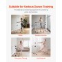 VEVOR Ballettstange Tanzstange freistehende Doppelstange (136 kg belastbar), höhenverstellbare (170-1165 mm) Stretchstange aus Aluminium für Ballett, Gleichgewichtstraining, Entspannungsübungen